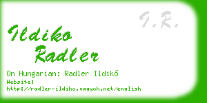 ildiko radler business card
